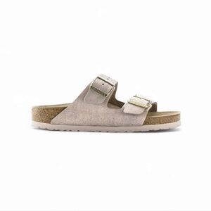 Birkenstock Arizona Washed Metallic Rose Gold Sandals